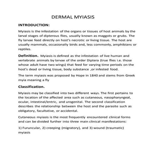 Soft tissue myiasis (MAGGOTS) || Simplified Explanation || Images ...