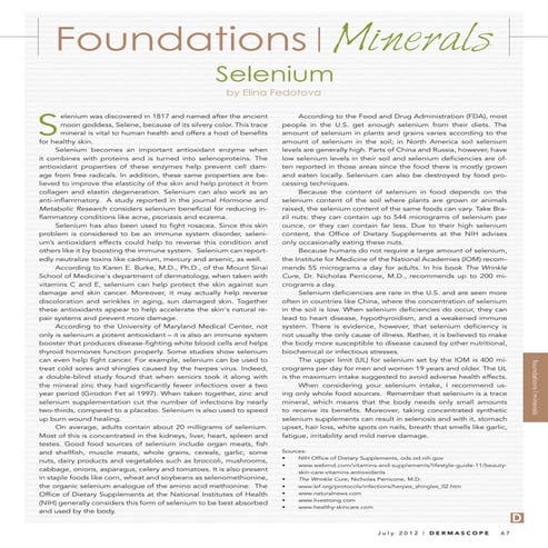 Dermascope Selenium July 2012