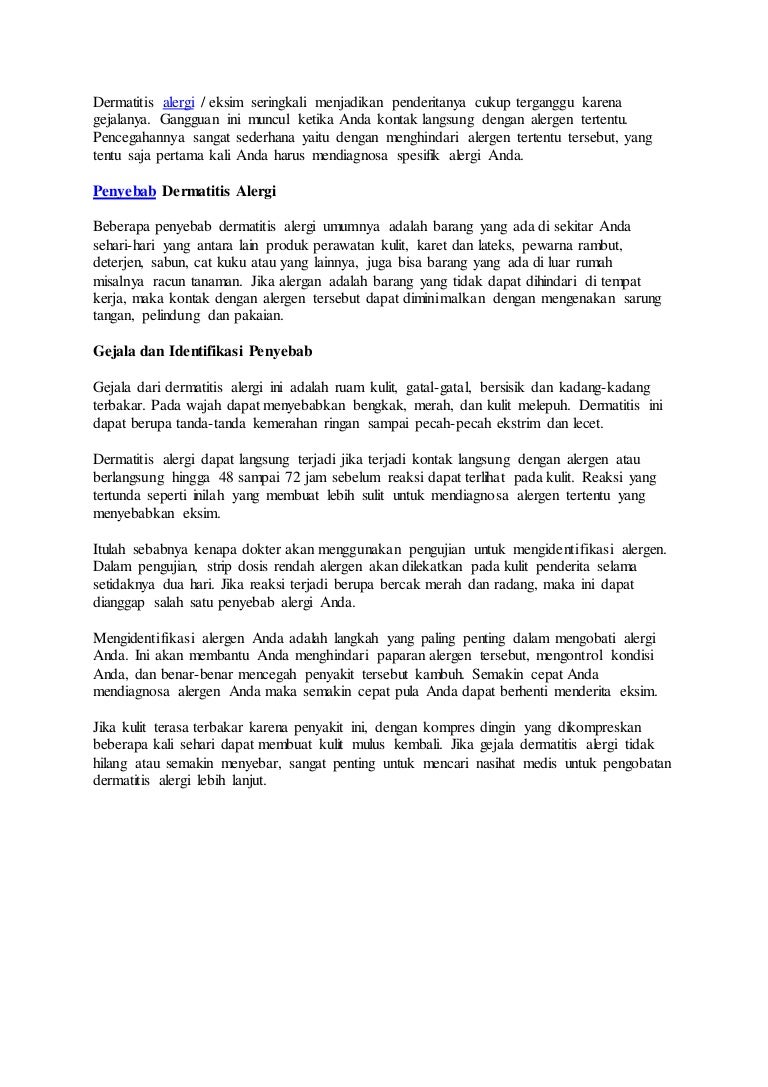 Dermatitis Alergi