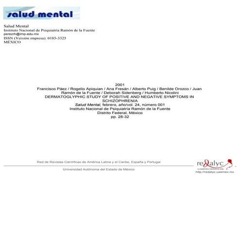 Dermatoglyphics & schizophernia