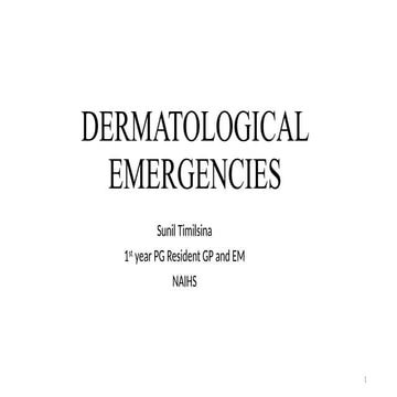 Dermatological Emergencies: What should be known