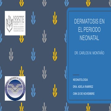 Dermatosis periodo neonatal por Dr. Carlos M. Montaño PEDIATRA EN LA PAZ