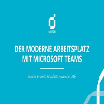 Der moderne Arbeitsplatz mit Microsoft Teams 