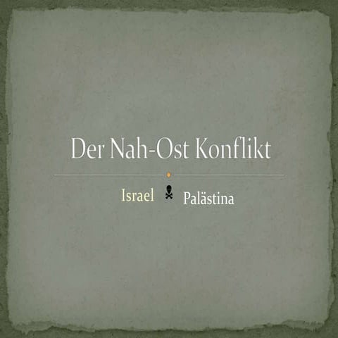 Der nah ost konflikt | PPTX