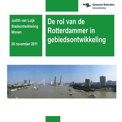 De rol van de rotterdammer in gebiedsontwikkeling