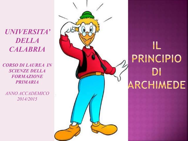 Il principio di archimede