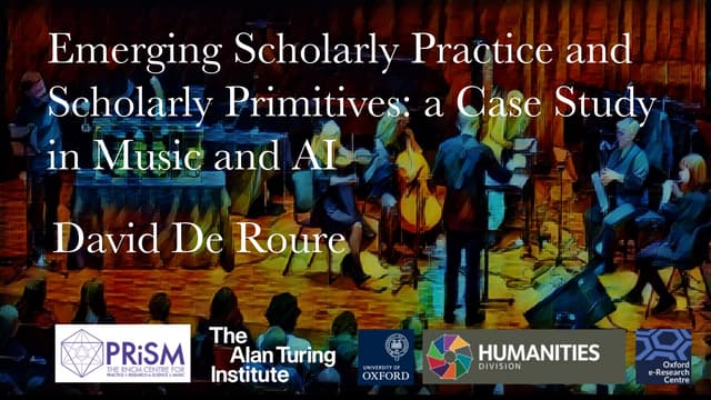 Emerging Scholarly Practice and Scholarly Primitives: a Case Study in Music and AI