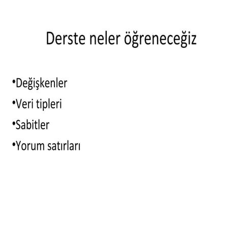 PHP Değişkenler-Sabitler