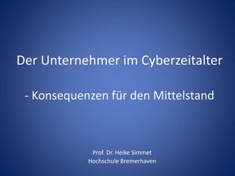 Der Unternehmer im Cyberzeitalter