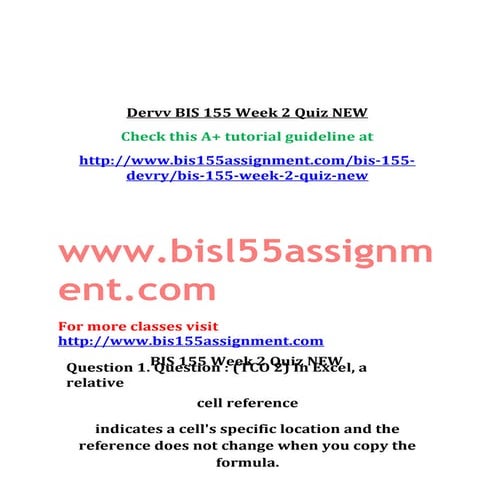 Dervy bis-155-week-2-quiz-new