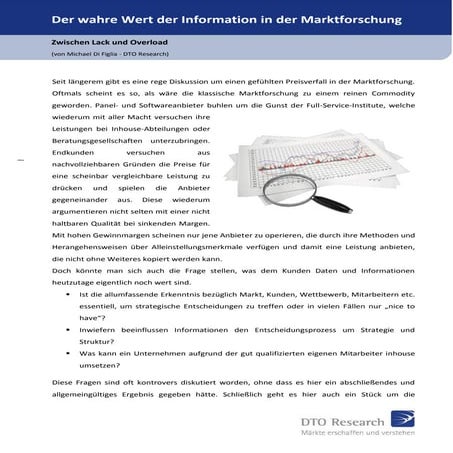 Der wahre Wert von Daten in der Marktforschung und Beratung: zwischen lack und overload