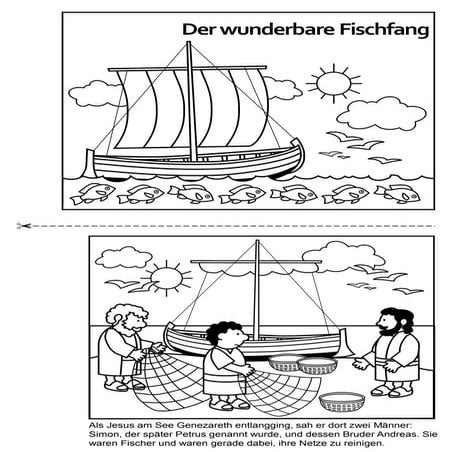 Der wunderbare Fischfang - Malbuch
