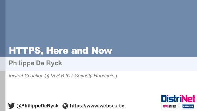 HTTPS, Here and Now