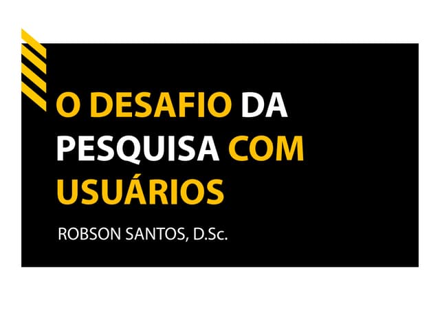Desafio da pesquisa com usuário
