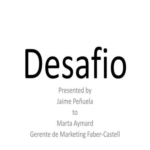 Desafio faber castell jaime penuela