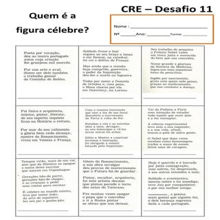 Desafio figuras célebres