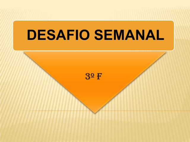 Desafio semanal