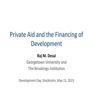 Private Aid and the Financing of De...