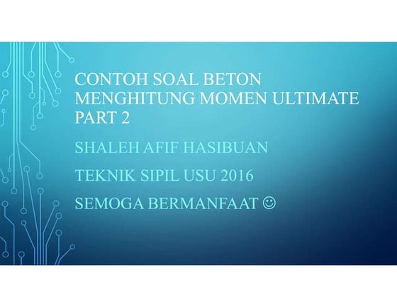contoh soal menghitung momen ultimate pada balok | PDF