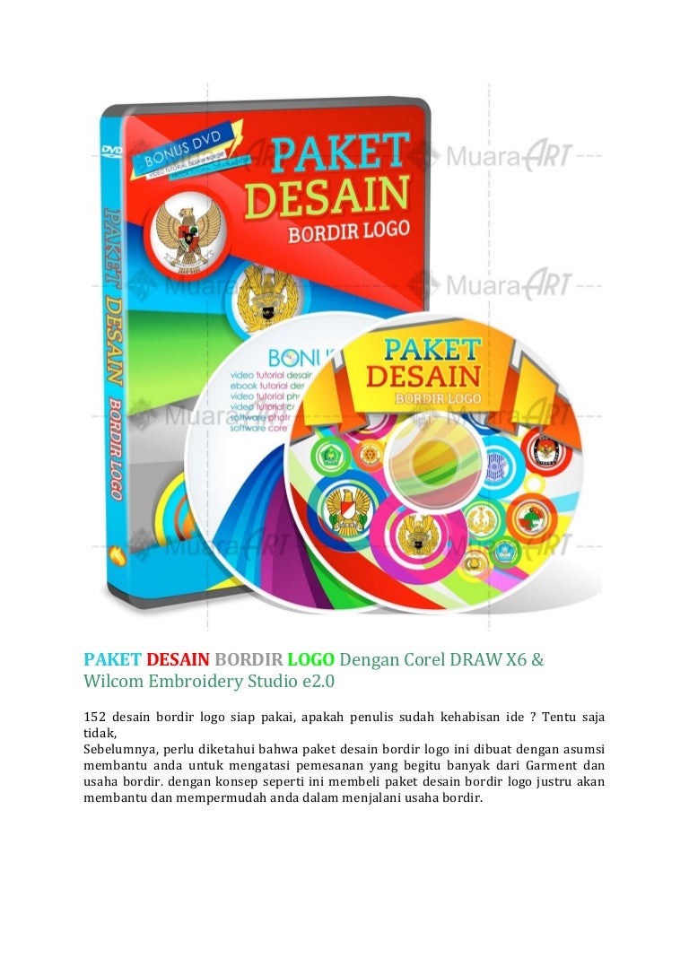 Desain bordir logo komputer Desain bordir logo komputer