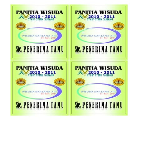 Desain panitia wisuda 2011