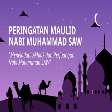 Peringatan Maulid Navi Muhammad SAW Agama Islam | PPTX