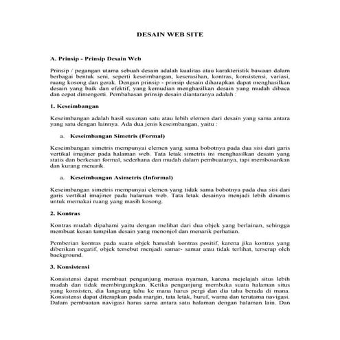 Desain web site