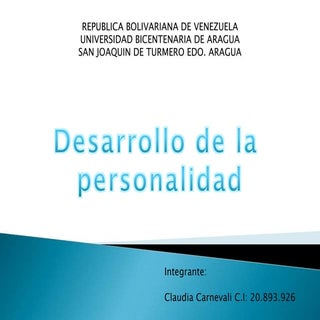 Desarollo de la personalidad. Psico...