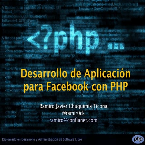 Desarrollo de aplicacion facebook con php - Basico