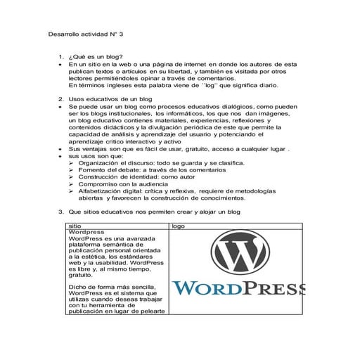 Desarrollo actividad n