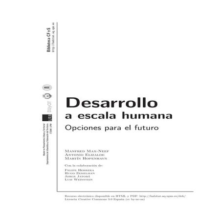Desarrollo a escala humana. opciones para el futuro