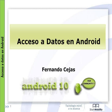 Desarrollo android    almacenamiento de datos