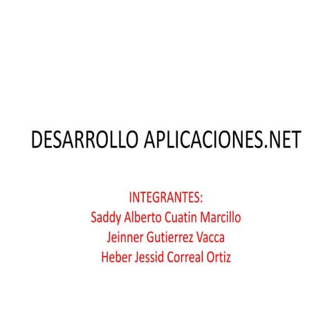 Desarrollo aplicaciones