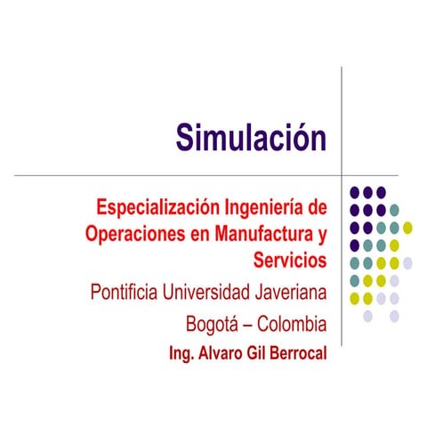 Simulación: Teoría y aplicaciones con Promodel