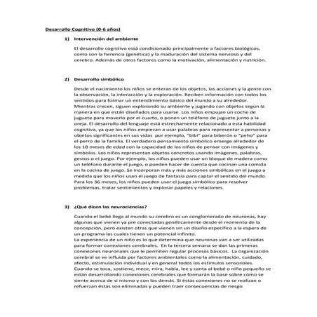 Desarrollo cognitivo y social