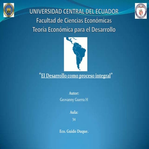 Desarrollo como proceso integral