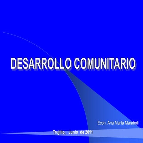 Desarrollo comunitario ponencia