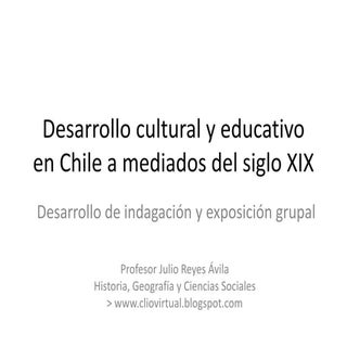 Desarrollo cultural siglo xix