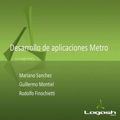 Desarrollo de Aplicaciones Metro en Windows 8
