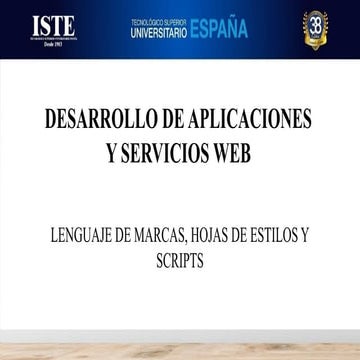 DESARROLLO DE APLICACIONES Y SERVICIO WEB TEMA2 | PPTX