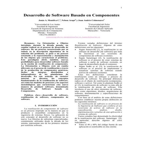 Desarrollo de componentes