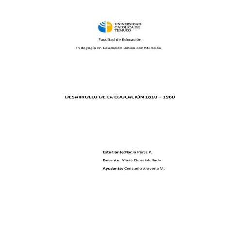 Desarrollo de la educación