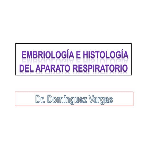 Desarrollo del aparato respiratorio