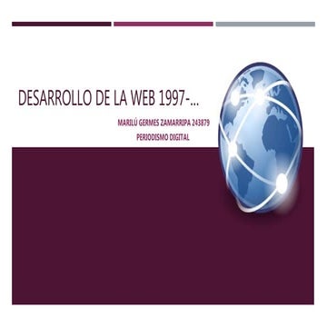 Desarrollo de la web 1997 