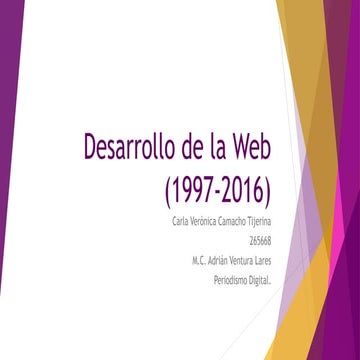 Desarrollo de la web (1997 2016)