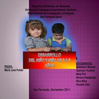 Desarrollo del niño de 3 a 6 años