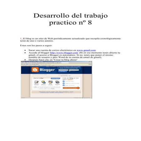 Desarrollo del trabajo practico nº 8