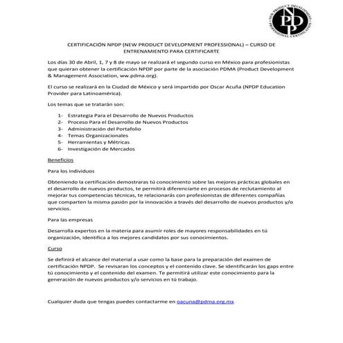 Desarrollo De Nuevos Productos