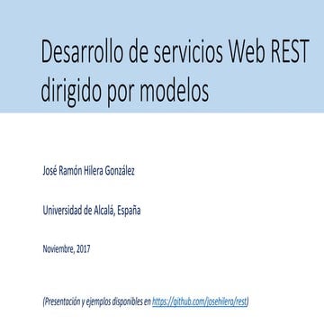 Desarrollo dirigido por modelo de servicios web REST