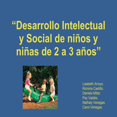 Desarrollo intelectual y social de nios de 2 a 3 aos | PPT